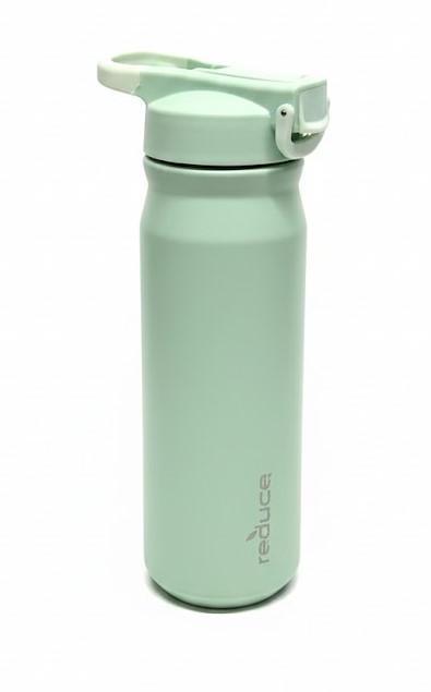 REDUCE 24 oz Hydrate Pro Stainless Steel Insulated Water Bottle - Flip Top Leak-Proof Lid, Dishwasher Safe, BPA-Free, Dual Wall Vacuum, Keeps Drinks Cold for 48 Hrs, Cup Holder Friendly - Matcha