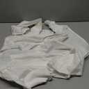 Womens Dressy Casual Lace Blouse Cotton Long Sleeve Button Up Shirts Tops (X-Small, White Collarless Standard)