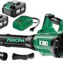 KIMO Leaf Blower Cordless with Battery and Charger,750CFM 220MPH Turbo Mode