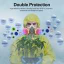 Respirator Cartridge, 60923 Particulate Filter, for Half and Full Face Pieces 6000, 7000 and FF-400 Series, Effective Filtering Organic Vapors, Acid Gases and Particulates, 1 Pair