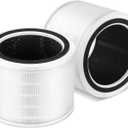 2 Pack Core 200S Replacement Filter, Compatible with LEVOIT Core 200S Core 200S-P Smart WiFi Air Purifier, Compare Part# Core 200S-RF, Core 200S-P, White