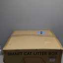 Open-Top Self Cleaning Litter Box, Automatic Litter Box with Dual Safety Sensors, Anti-Pinch Protection, Large Capacity, APP Control, White-Grey