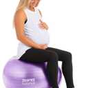 Pregnancy Ball with Air Pump - Ideal for Prenatal Yoga, Pilates, and Maternity Exercises, Doubles as Office Chair, Stability and Balance Training, Physical Therapy Equipment (22-33") (55cm)