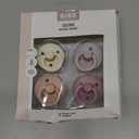 BIBS Colour Soother 4-Pack, BPA Free Dummy Pacifier, Round Nipple. Natural Rubber Latex, Made in Denmark. 6-18 Months (Pack of 2), Baby Girl Colours