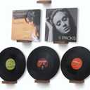 Wood Vinyl Record Shelf Wall Mount, Small Wall Record Holder Display Shelf, Vinyl Record Shelves Record Album Display Holder for LP, CD, Book Art Storage Vintage Home Decor (6, Light Walnut)