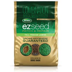 Scotts EZ Seed Patch and Repair Tall Fescue Lawns, 20 lb. - Combination Mulch, Seed, and Fertilizer - Tackifier Reduces Seed Wash-Away - Mix Covers up to 445 sq. ft.