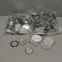 200 Sets Button Maker Supplies, 58mm / 2.28 inch Button Supplies Buttons Parts, (Approx. 2.25 inch) Metal Blank Badge Parts with Blank Paper for Buttons Maker Machine Pin Maker Press
