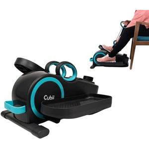 Cubii Total Body - Under Desk Seated Elliptical Pedal Exerciser with Built in Upper Body Resistance Bands, 12 Levels of Resistance, LCD Display, Whisper Quiet - Adult to Seniors