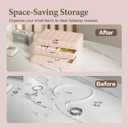 VUSIGN Jewelry Box for Women, 3 Layer Jewelry Organizer with Mirror, Jewelry Storage Case with Removable Pad, Customizable Jewelry Boxes for Rings Earrings Necklaces, Pink