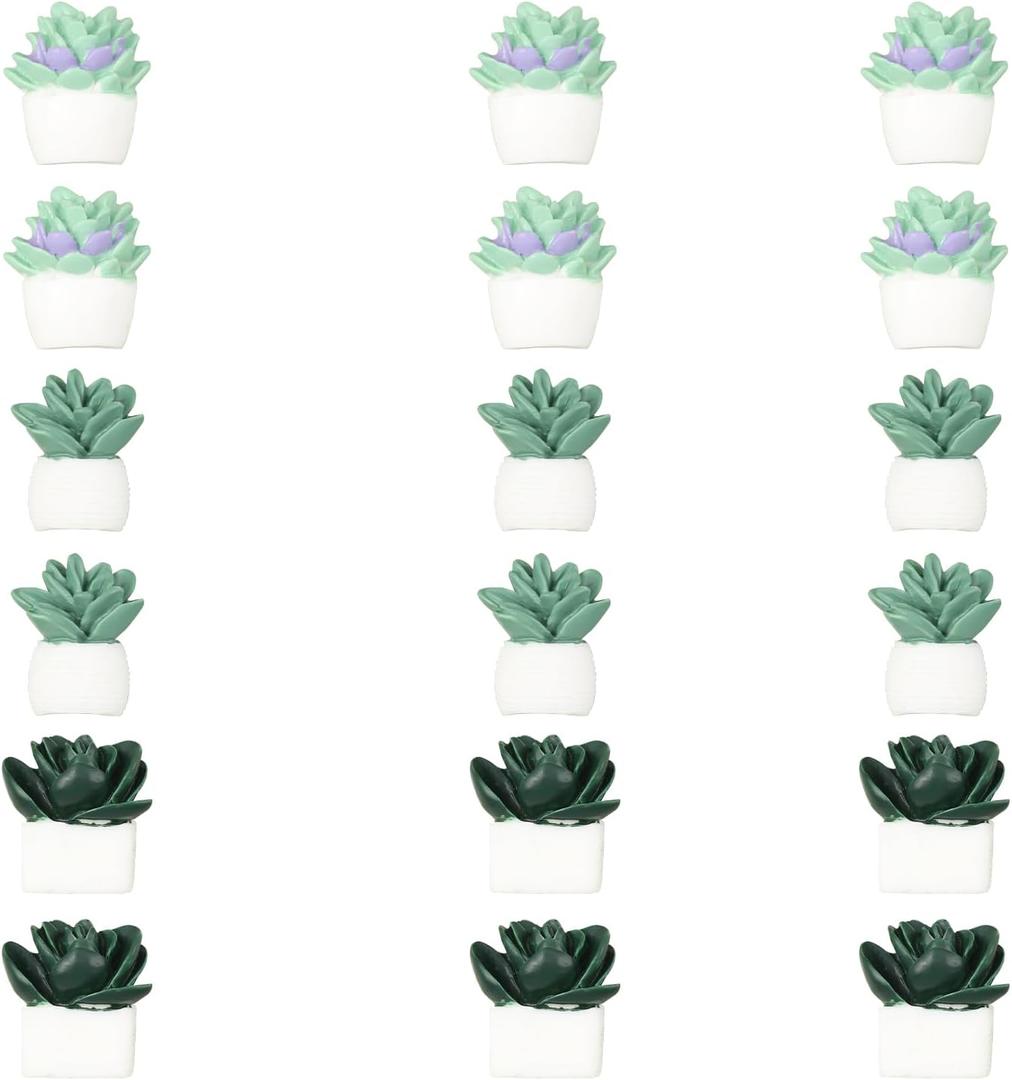 18pcs Plant Magnets, Cute Fridge Magnets Funny Aesthetic Succulent Magnets for Locker Desk Accessories Magnetic Plant Decorative Magnets for Kitchen Refrigerator Office Whiteboard