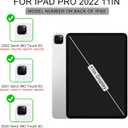 Soke for iPad Pro 11 Case (M2) 2022/2021/2020 with Pencil Holder - [Full Body Protection + Apple Pencil Charging + Auto Wake/Sleep], Soft TPU Back Cover for 2022 iPad Pro 11 inch(Book Black)