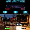 Mirror Dash Cam 4K Front and 2.5K Rear, IMX415 Rearview Mirror Camera for Cars, 5.8GHz WiFi, WDR, G-Sensor, Night Vision, Reverse Assist, Included 64GB Card
