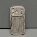 for iPhone 17 Pro Case for Women Girls,Compatible with MagSafe,Camera Control,Full Camera Protection, Cute Wave Magnetic Phone Case for iPhone 17 Pro,Stone