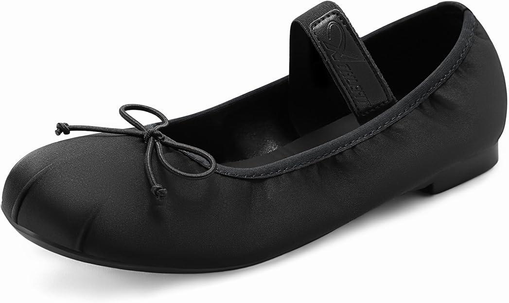 Athlefit Ballet Flats Shoes for Women Mary Jane Flats Bow Dressy Comfortable Round Toe Slip On Ballerina Flat Shoes
Size 8.
