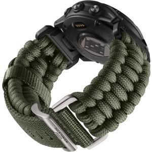 Bandletic Compatible with Garmin Instinct Watch Bands, Survival Paracord Woven Nylon Strap Quick Fit 22mm Watch Band for Fenix E/8/7/6/5/Forerunner 965/955/945/935/745/Epix 2/Approach S70/S62/S60