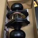 NCSEN 6-Pack Matte Black Door Knobs,Interior Door Knob with Lock,Coastal Style Door knob for Privacy and Bedroom (Bath or Privacy)