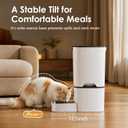 TYM Automatic Cat Feeder, 7L Large Capacity Cat Food Dispenser with Programmable Timer, Portion Control up to 9 Meals/Day, Dual Power Supply, Fresh Food, Easy to Clean for Cats and Small Dogs