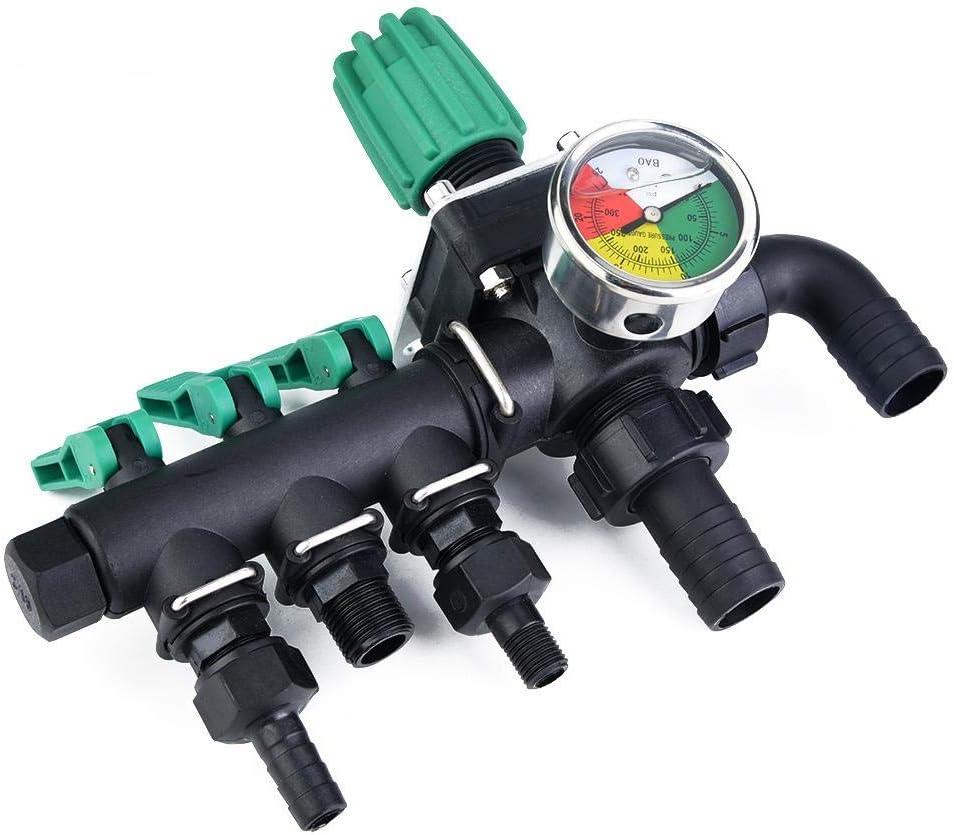 Jeffergrill 3 Way Hose Splitter Valve Brass Agricultural Sprayer Control Shut Off Heavy Duty Water Valve Adapter