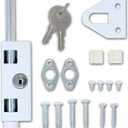 SUMMIT DOORWARE Sliding Patio Door Lock for Enhanced Home Security | Sliding Door Locks with 2 Keys | Lock for Sliding Glass Door | Door Security | Keep Your Family Safe and Secure