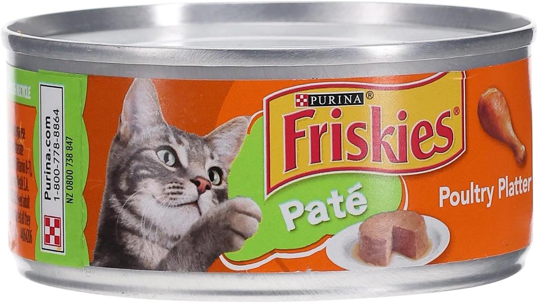 24 x Friskies Wet Cat Food, Classic Pate Poultry Platter, 5.5 Oz Can