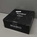 MIAMIO  15 oz Coffee Mugs/Mug Set of 4 - Ceramic Mug for Coffee, Latte, Cappuccino, and Tea - Oasis Collection (Black)