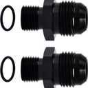 EVIL ENERGY 10AN Male Flare to M16 x 1.5mm Male Metric Fitting Adapter Aluminium Alloy 2PCS