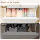 Criusia Drawer Organizer Clothes, 14 Pack Dresser Organizer for Baby Clothes, Underwear, Sock- Foldable Closet Organization and Storage Dividers Bins for Nursery, Bedroom and Dorm (Beige)