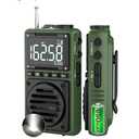 Digital AM FM Weather Band Radio with Flashlight,850mAh Rechargeable Portable Pocket Radio with Best Reception,LCD Screen, Back Clip,Stereo Earphone Jack, SOS Alarm,Sleep Timer for Jogging,Walking