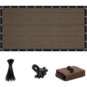 FFKQBH 90% Sun Shade Cloth with Grommets, 10 X 16 FT Pergola Shade Cover, Mesh Tarp Sun Screen for Patio, Outdoor, Garden, Backyard