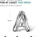 58 PCS Letter Balloons Alphabet Letters 2 Sets A- Z & 1 Sets AEIOU 16 - Inch Mylar Foil Balloons Set for Wedding/Birthdays/Annivs/Grads party Decoration Banner Custom Phrase (silver)