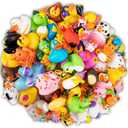 30 Pcs Rubber Ducks, Random Assortment Mini Rubber Duck Toys, Assortment Duckies for Jeeps Ducking, Bulk Floater Duck Bath Toys, Easter Basket Stuffers, Birthday Gifts, Holiday Party Favors