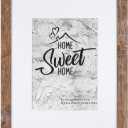 Califortree 8x10 Picture Frames - 5x7 Mat Included, Plexiglass, Wall/Tabletop Use, Rustic Brown