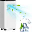 IDEALHOUSE 8,000 BTU Portable Air Conditioners with Remote Control, White