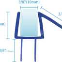 2-Pack ShowerDoor Bottom Seal 3/8" x 36" Polycarbonate Frameless Ultra Clear Shower Door Seal Strip for Glass Doors Stop Leaks and Create a Water Barrier Replacement Shower Cubicle