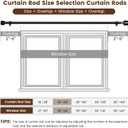 1 Diameter Matte Black Curtain Rod Itself is 30-60 inch 2 Pack, Fit 30 to 56 Windows with Heavy Duty Adjustable Telescopic RodSplicing Metal Extra Long Curtain Rod for Windows Sliding Glass Door