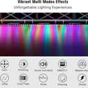 LED Stage Wash Light Bar - 120W 18 4IN1 RGBW Individually Controlled LED - 114 Chase Programs & 15 Static Colors - DMX Sound Active Uplight for Events DJ Church Wedding Parties Live Show