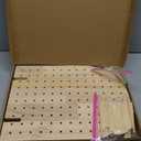 2 Sets Keychain Display Stand Wooden Pegboard Display Stand with 25 Pcs Dowel Rods Oval Bracelet Organizer Holder for Jewelry, Craft Shows, Necklace, Selling, 15.75" x 11.81"(Wood)