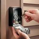 TTRWIN Key Lock Box, Resettable 4 Digit Combination Waterproof Safe Storage Security Lock Box, 5 Keys Large Capacity Wall Mounted LockBox for Outside, Home, Office, Garage, 2 Pack