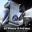 Magnetic Phone Holder for Car, Rear View Mirror Phone Holder, 360 Rotating Car Phone Mount, Compatible with iPhone 17/16/15/14/13/12 Series and All Phones with Magsafe Case or Metal Ring