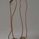 Metal Phone Chain, Crossbody Detachable Phone Lanyard with 1*Wrist Strap & 2* Tether Tabs for iPhone and Smartphones (Gold,Extend)