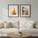 Fixwal 16x20 Picture Frame, Fits 11x14 with Mat or 16x20 Without Mat, Brown