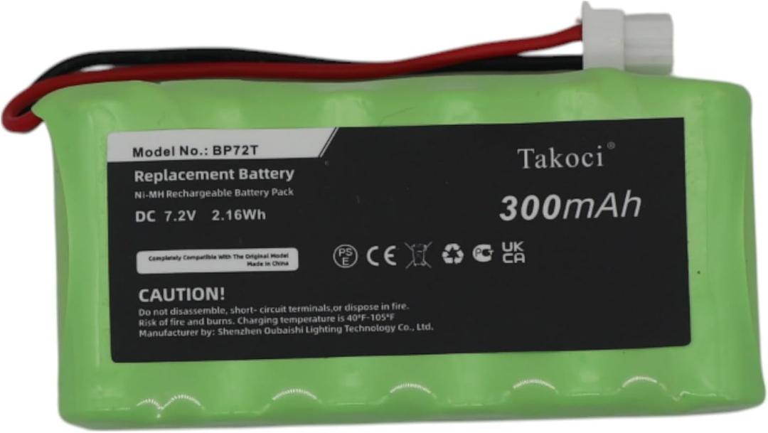 Replacement Battery Compatible with Deluxe Bird Launcher Transmitt,fits Part No 40AAAM6BML, BP72T, GPRHC043M018, 7.2V 300mAh / 2.16Wh