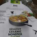 GreenPan Rio Healthy Ceramic Nonstick 5QT Saute Pan Jumbo Cooker with Helper Handle and Lid, PFAS-Free, Dishwasher Safe, Black