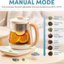 AROMA Professional Infusion Glass Electric Tea Kettle with Temperature Control and 10 Preset Modes (6 Cups, 1.5 Liters)