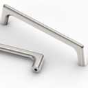 Asidrama 10 Pack 5 Inch(128mm) Brushed Satin Nickel Cabinet Pulls Cabinet Handles Cupboard Handles Kitchen Cabinet Hardware for Cupboard Drawer Pulls (5" Hole Center)