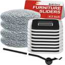 New Upgrade Furniture Sliders, Multi-Surface 3-in-1 Furniture Movers Sliders, Heavy Moving Pads with 8PCS 4.3" Carpet Sliders+4PCS Hard Floor Socks+1 Lifter, Protect Floor and Easily Move Furniture