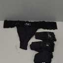 Jo & Bette Lace Thongs for Women - 6 or 12 Pack Low Rise Thongs - Lace Panties Cotton Underwear Women Sexy No Show Soft