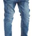 Boys' Denim Jeans, Ribbed Elastic Waist Cotton Pants for Kids (Blue, S)