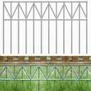 5 Pack 24" L x 15" H Animal Barrier Fence, Underground No Dig Fence Patented Product, 5.5mm Galvanized Stakes with 2 inch Spacing, Anti Digging for Dogs, Total 10Ft(L) X 15in(H) Silver