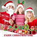 2 x Kosiz 40 Pcs Christmas Party Photo Picture Props Elves Booth Party Gifts Decorations Bulk Holiday Photo Booth Props Supplies Stickers Bulk Christmas Stocking Stuffers Gifts Birthday Favors